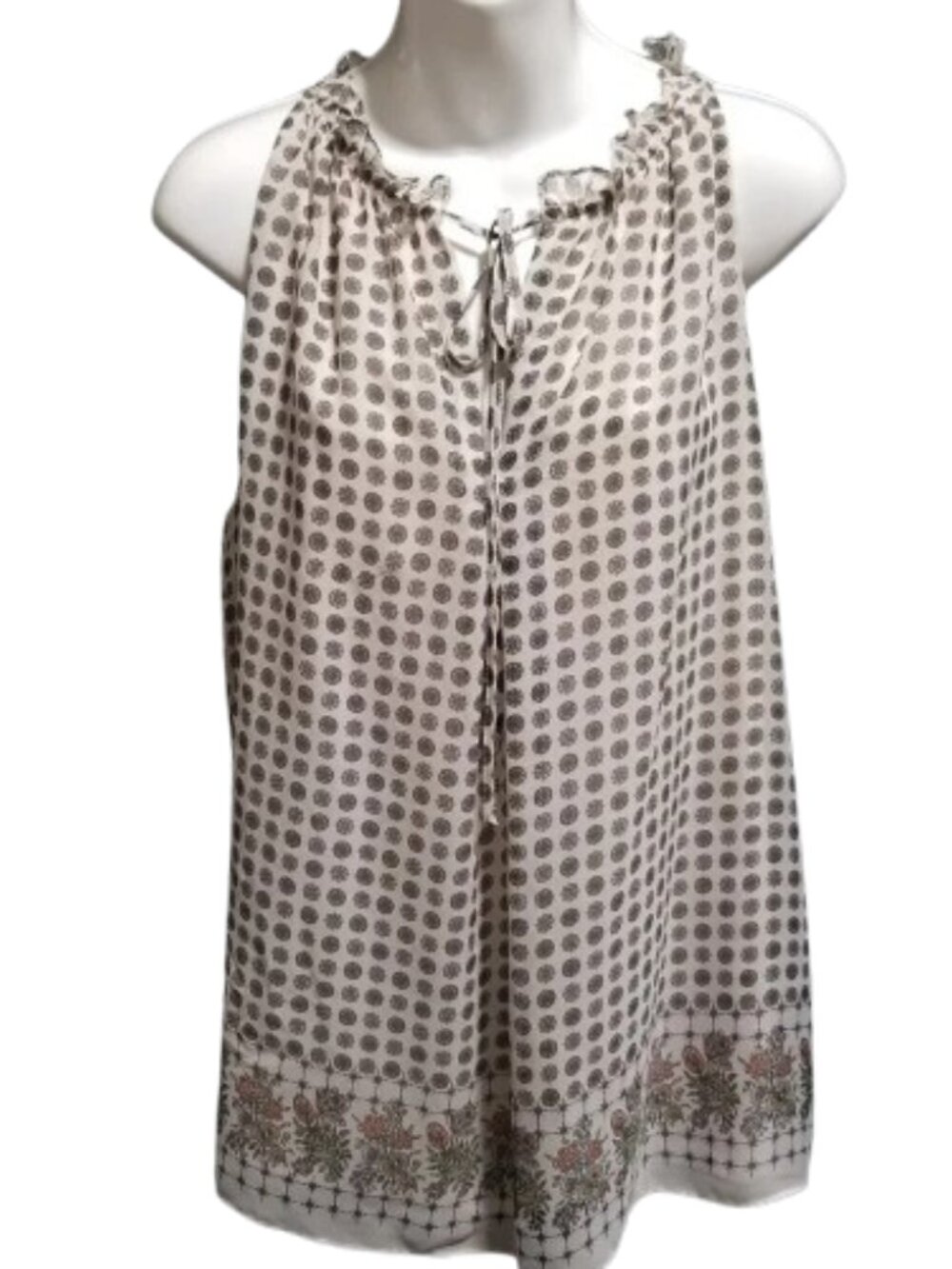 Max Edition Blouse Sleeveless Floral Sheer Liner Women's
